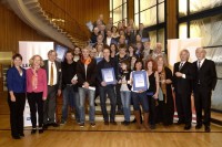 Leopold Preistrger 2013/2014 auf der Treppe im Foyer des WDR Funkhauses